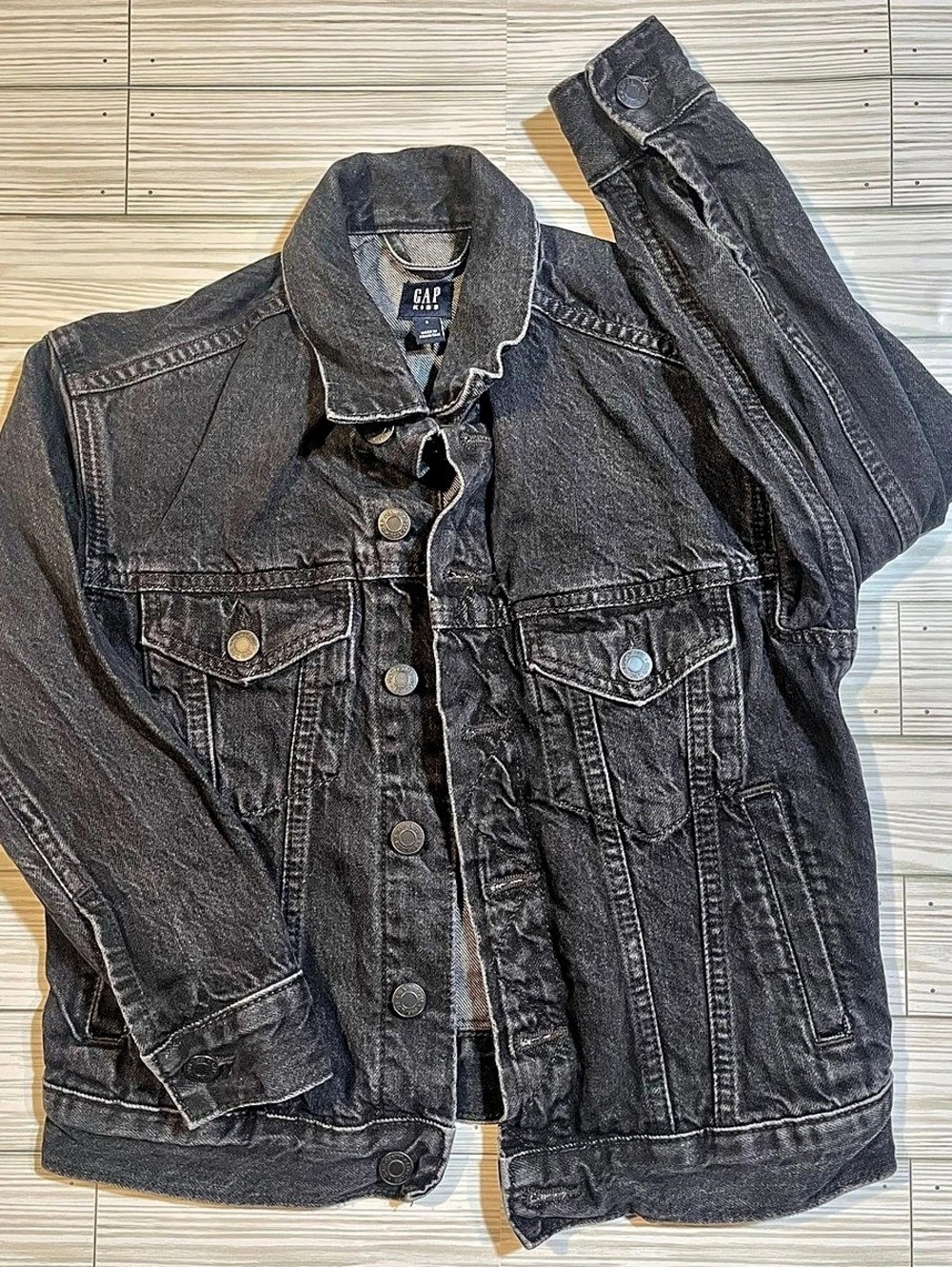 Gap Kids Black Denim Jacket size small